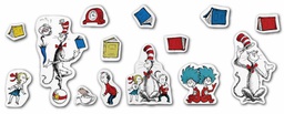 [EU847637] Dr Seuss Cat in the Hat large Characters Bulletin Set (15pcs)