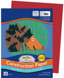 [PX6103] SUNWORKS 9"x12" (45.7cmx60.9cm) RED 50CT