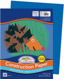 [PX7503] SUNWORKS GW 9"x12" (22.8cmx30.4cm) BRIGHT BLUE 50CT- 50