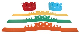 [PAC4670] 100 Days Paper Crowns, 5 Colors, 25 pcs