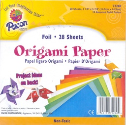 [PX0072280] ORIGAMI FOIL 10 Asst.Colors (14.9cmx14.9cm)(28 ct)