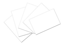 [PX5143] INDEX CARD WHITE PLAIN (12.7cm x 20.3cm)   (100 cards)