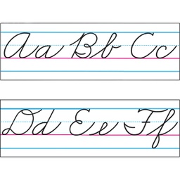 [T1859] Basic Alphabet Zaner-Bloser Cursive (8''-20.3cm) 18ft (15pcs)