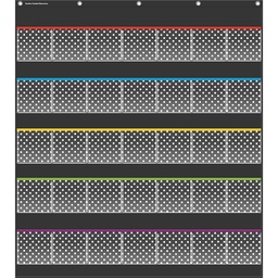 [TCR20750] Black Polka Dots Storage Pocket Chart (32.5"x36.5")(82.55cmx92.7cm)