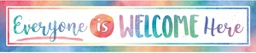 [TCR4394] Watercolor Everyone  Welcome! Here Banner (8''x39'')(20.3cmx99cm) (1pc)
