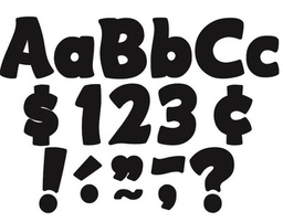 [TCR5453] Black Funtastic 4&quot; Letters Combo Pack