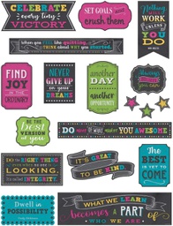 [TCR5575] CHALKBOARD BRIGHTS POSITIVE SAYINGS Mini BB Set 21"x6"(53.3cmx15.2cm)(18pcs)