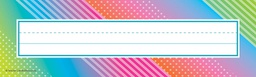 [TCRX8782] Colorful Vibes Flat Nameplates (29.2cm x 8.8cm)    (36 pcs.)