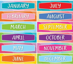[TCRX8789] Colorful Vibes Monthly Headliners 5&quot;x18&quot;(12.7cmx45.7cm) (12 headliners)