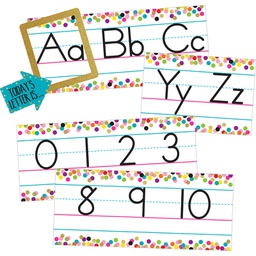 [TCR8804] Confetti Alphabet Line Bulletin Board Set  (14pcs) Total is (8.75'=2.67m)