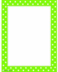[TCRX4765] Lime Polka Dots Computer Paper (28cm)    (50 sheets)