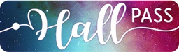 [TNTX10170] PLASTIC HALL PASS GALAXY SCRIPT (20cmx 6cm)(1pc)