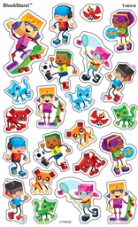 [TX46316] BlockStars!Super Shapes Stickers (8 Sheets)(Lg: 1.7''-4.5cm)(160stickers)