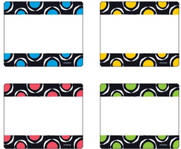 [TX68901] Bold Strokes Circles 4 Designs Nametags Variety Pk Self-adhesive (7cm)   (36 pcs.)