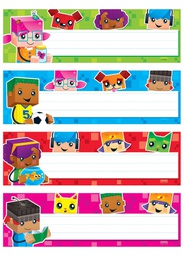 [TX69954] BlockStars! Nameplates (7.5cmx 24cm)    (32 pkg)