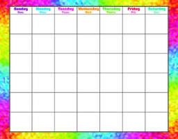 [T27011] Colorful Brush Strokes Wipe-Off Calendar – Monthly  17&quot;x22&quot; (43cmx56cm)