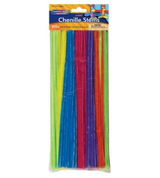 [PAC711004] CREATIVITY STREET JUMBO STEMS 12"x6mm HOT ASST COLORS (100 pcs)
