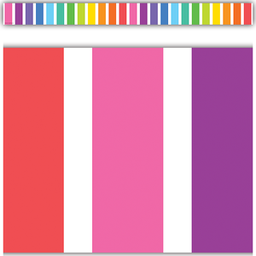 [TCR8339] *Colorful Stripes Straight Border (3''x35'')(7.6cmx88.9cm) total (35'=10.6m) (12pcs)