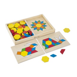 [MD29] Pattern Blocks and Boards Wooden Toys (3-6yrs)