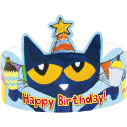 [EP62000] Pete the Cat Happy Birthday Crowns 30/pack