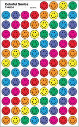 [T46134] Colorful Smiles  SuperSpots Stickers (800 Stickers) (0.4''-1cm)