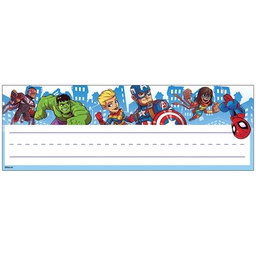 [EU833071] MARVEL SUPER HEROES SELF ADHESIVE NAME PLATES (36/pkg)(9.6''x3.25'')(24.3cmx8.2cm)