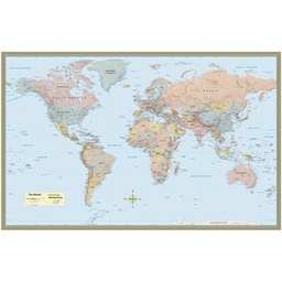 [QS9781423220831] WORLD MAP LAMINATED  (50"x32")  127cm x 81cm)