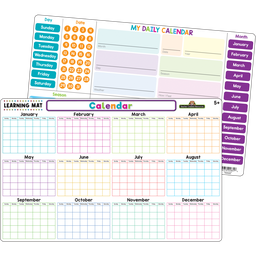 [TCR21024] CALENDAR LEARNING MATS 17"x 11.5" (43cm x 29cm)