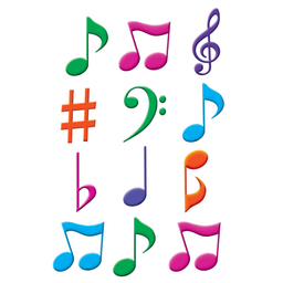 [TCR5482] MUSICAL NOTES Mini Accents   (3&quot; =7.5cm) (36pcs)