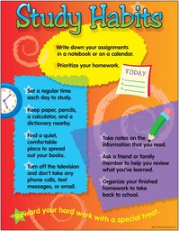 [T38008] STUDY HABITS Chart 17" x 22" (43cm x 56cm)