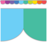 [TCR3950] Colorful Scalloped Die-Cut Border Trim (2.75''x35'')(6.9cmx88.9cm) total (35'=10.6m) (12pcs)