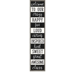 [TCR8511] Modern Farmhouse Welcome! to Our Class Banner (8''x39'')(20.32cmx99cm)
