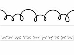 [TCR6809] White with Black Squiggles Die-Cut Border (12pcs) (3''x35'')(7.6cmx89cm)